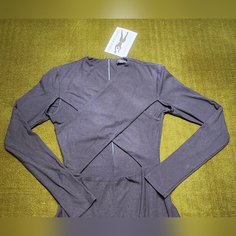 Naked Wardrobe Ribbed Black Jumpsuit With Cutouts.  NWT. Size Medium